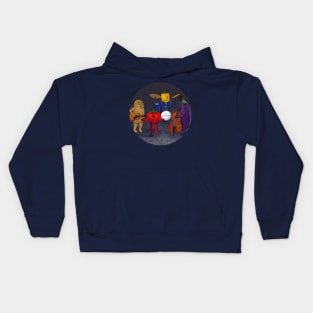 The Nightshades – amusing cartoon of a veggie music band Kids Hoodie